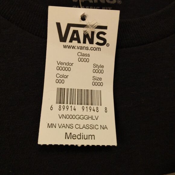 Vans tshirt mens M Medium navy blue graphic logo classic fit skateboarding surf - Picture 4 of 8